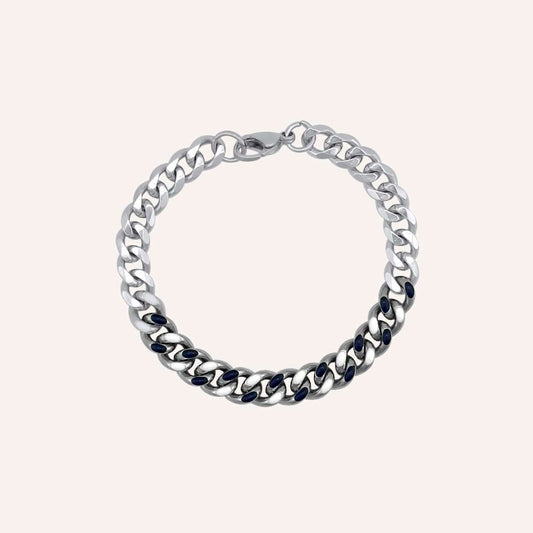 Farren Blue White Cuban Bracelet - BLFX