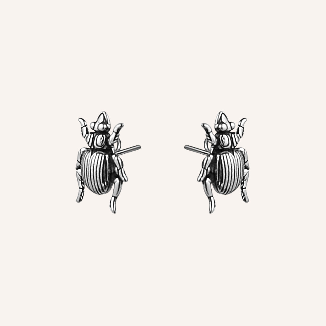 Fern Beetle Stud Earring