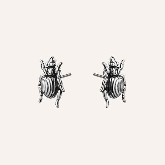 Fern Beetle Stud Earring