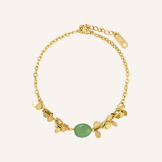 Fern & Stone Bracelet - Jade