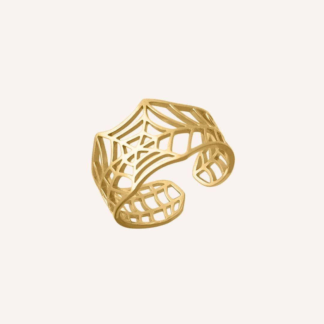 Fidel Spider Web Ring - Gold - BLFX