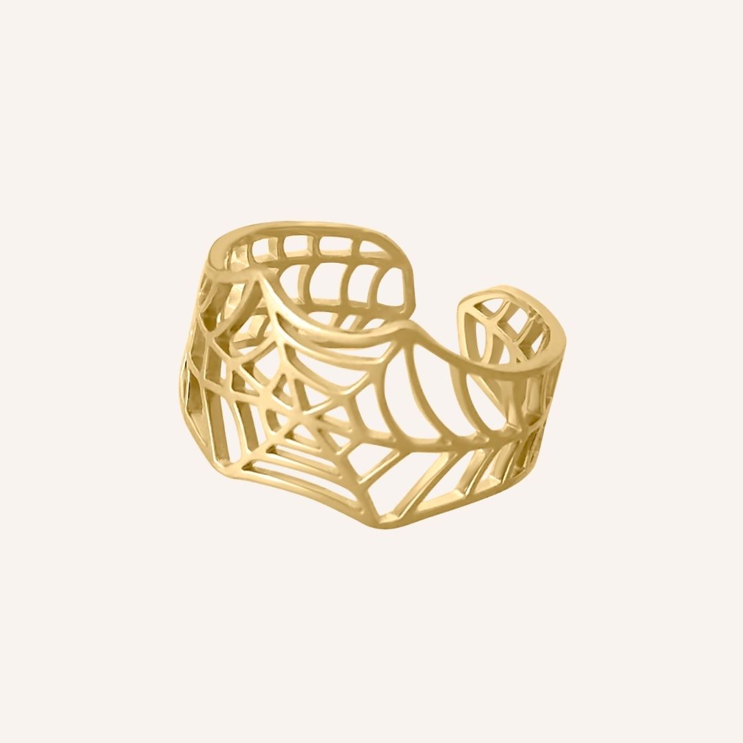 Fidel Spider Web Ring - Gold - BLFX