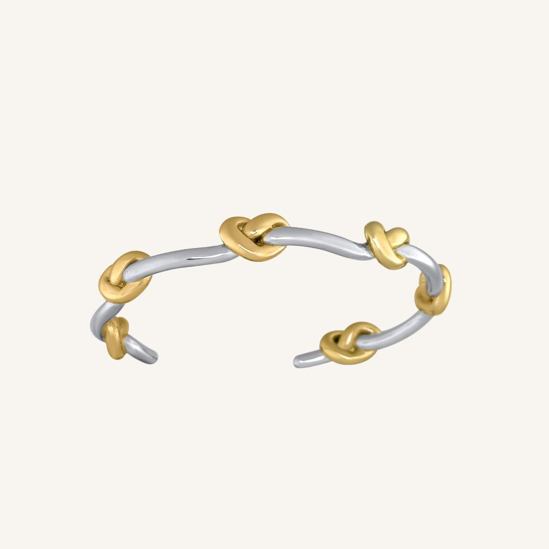 Fionn Knot Cuff Bracelet - Duo Tone