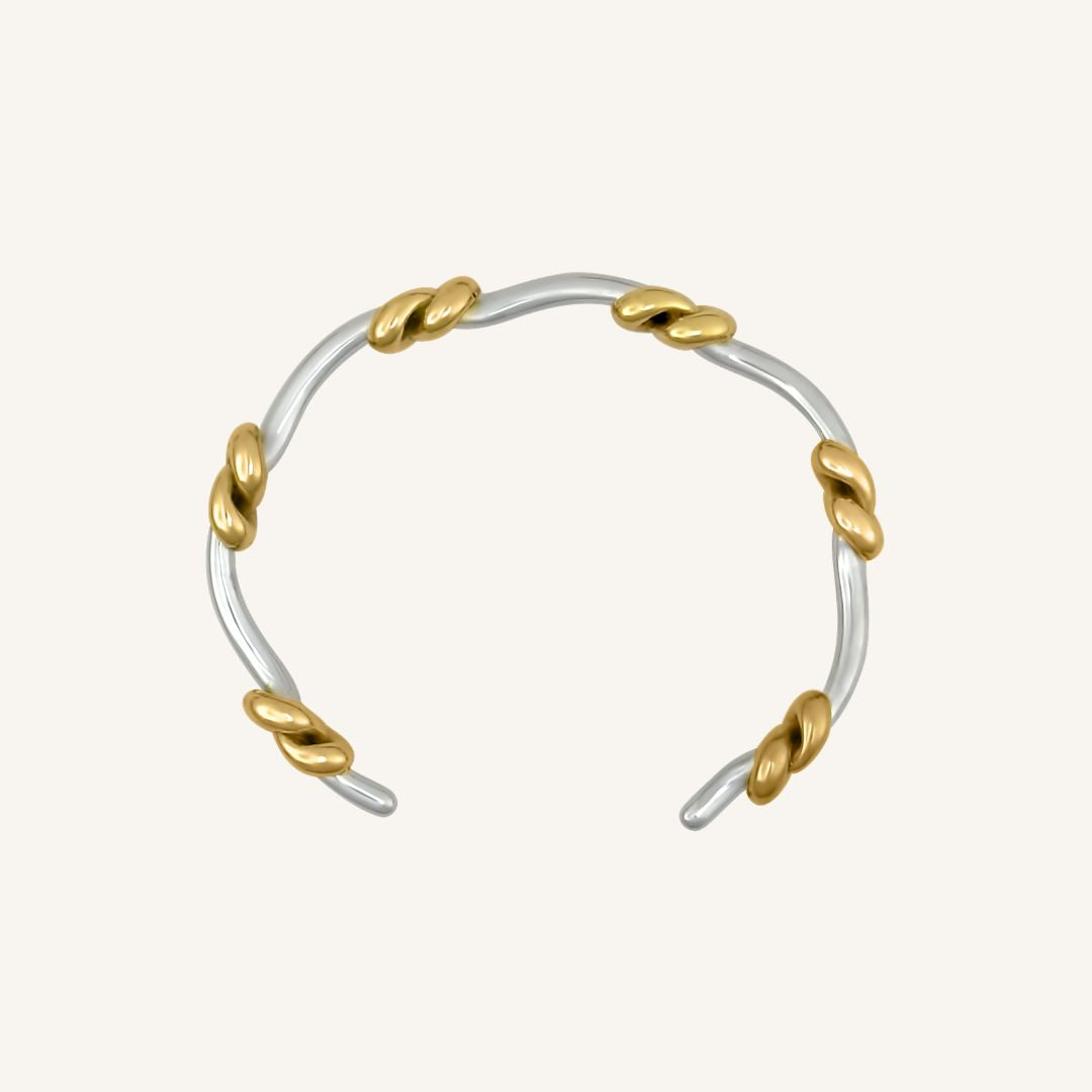 Fionn Knot Cuff Bracelet - Duo Tone