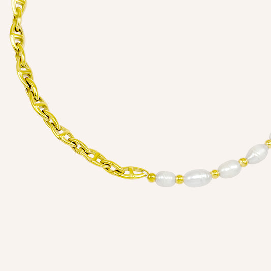 Fiorenza Her Pearl Hybrid Chain Necklace