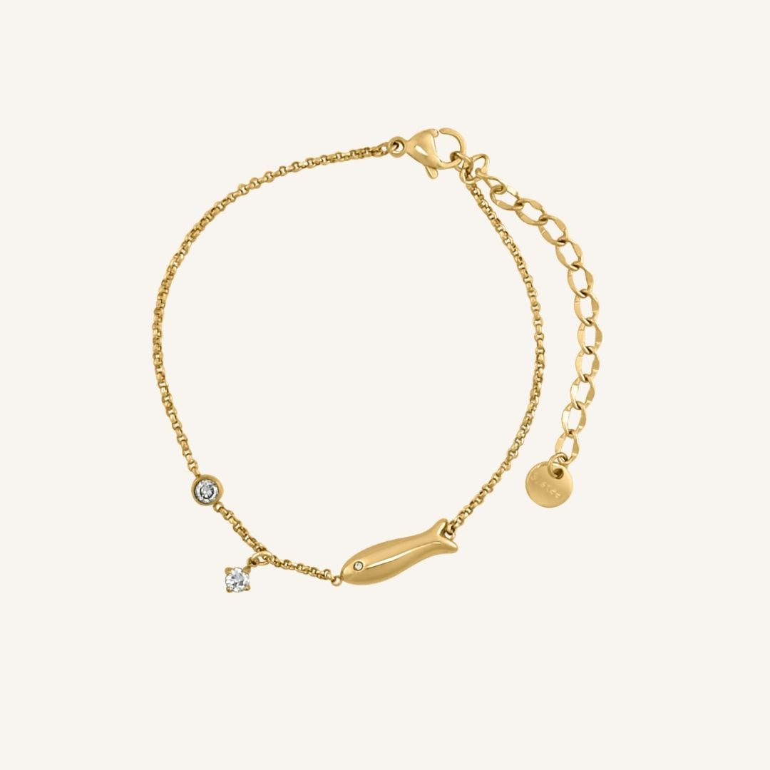 Fisher Fish Bracelet - Gold