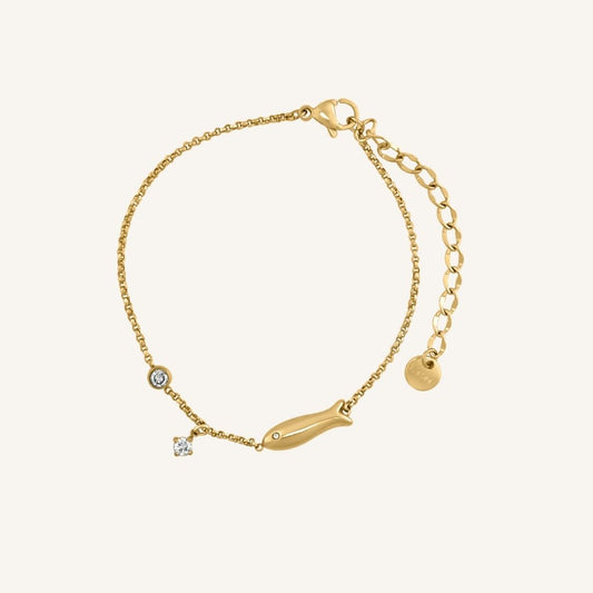 Fisher Fish Bracelet - Gold