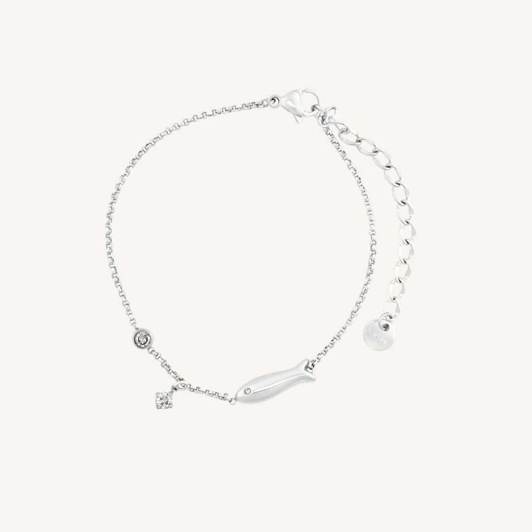 Fisher Fish Bracelet - Silver