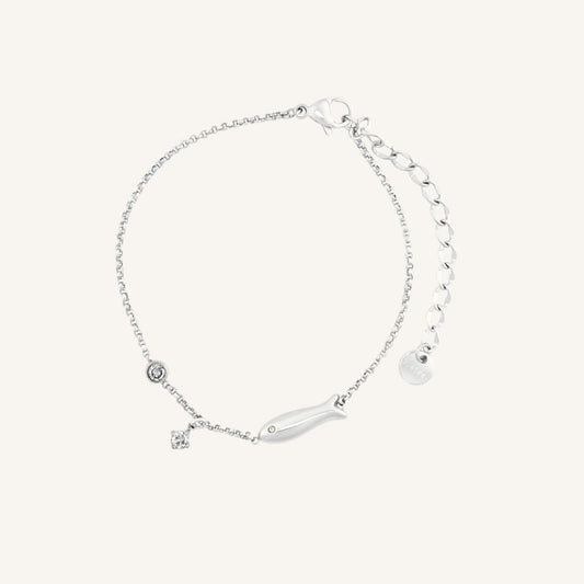 Fisher Fish Bracelet - Silver