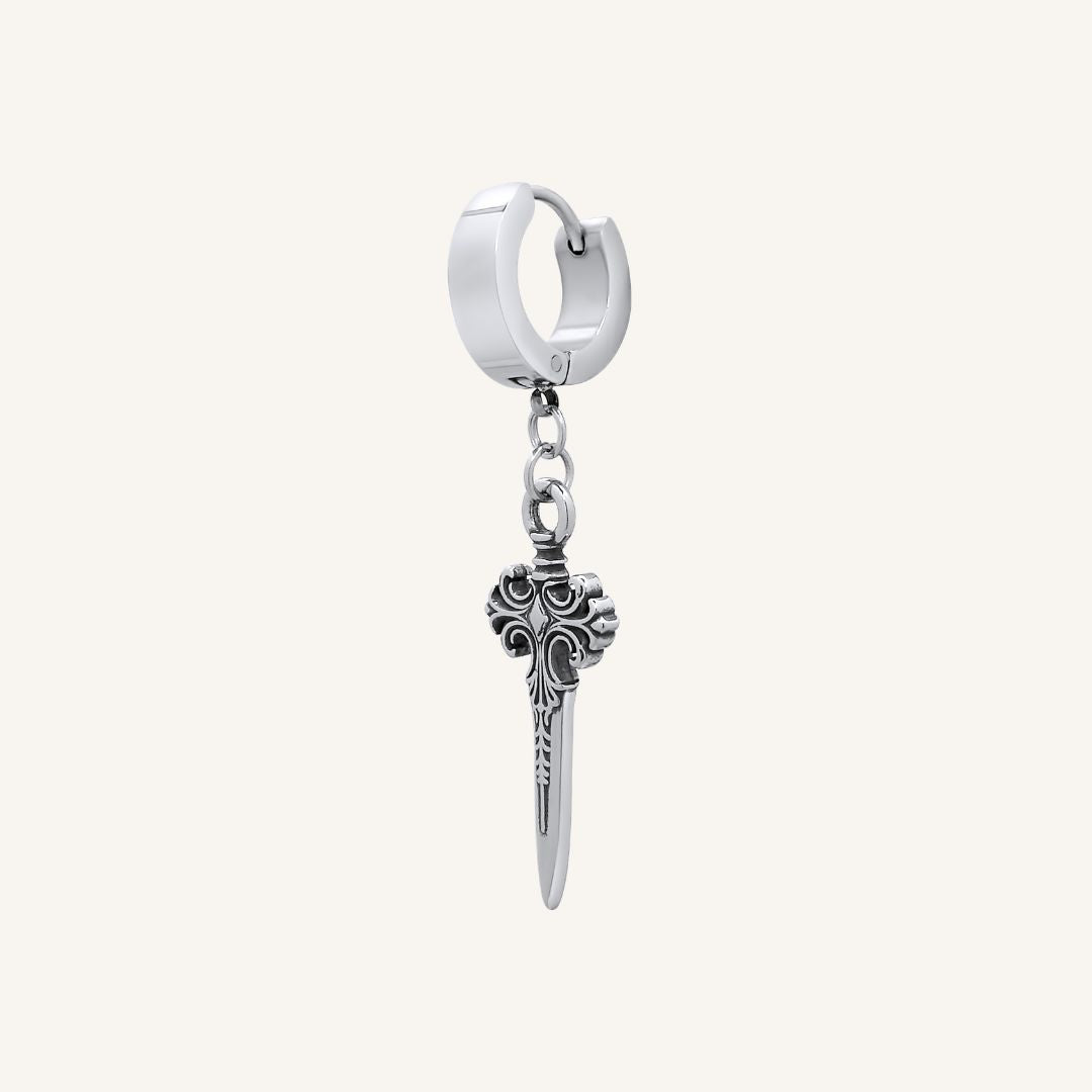 Fletcher Sword Hoop Earring - Single - BLFX
