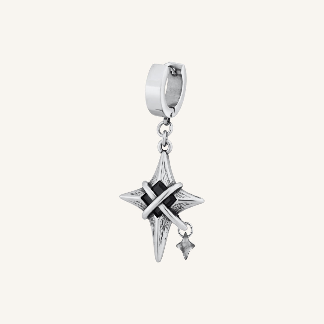Foster Twin Star Hoop Earring - Single