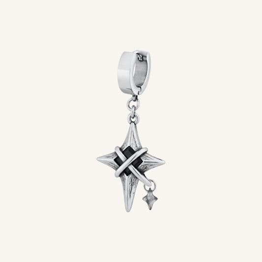 Foster Twin Star Hoop Earring - Single