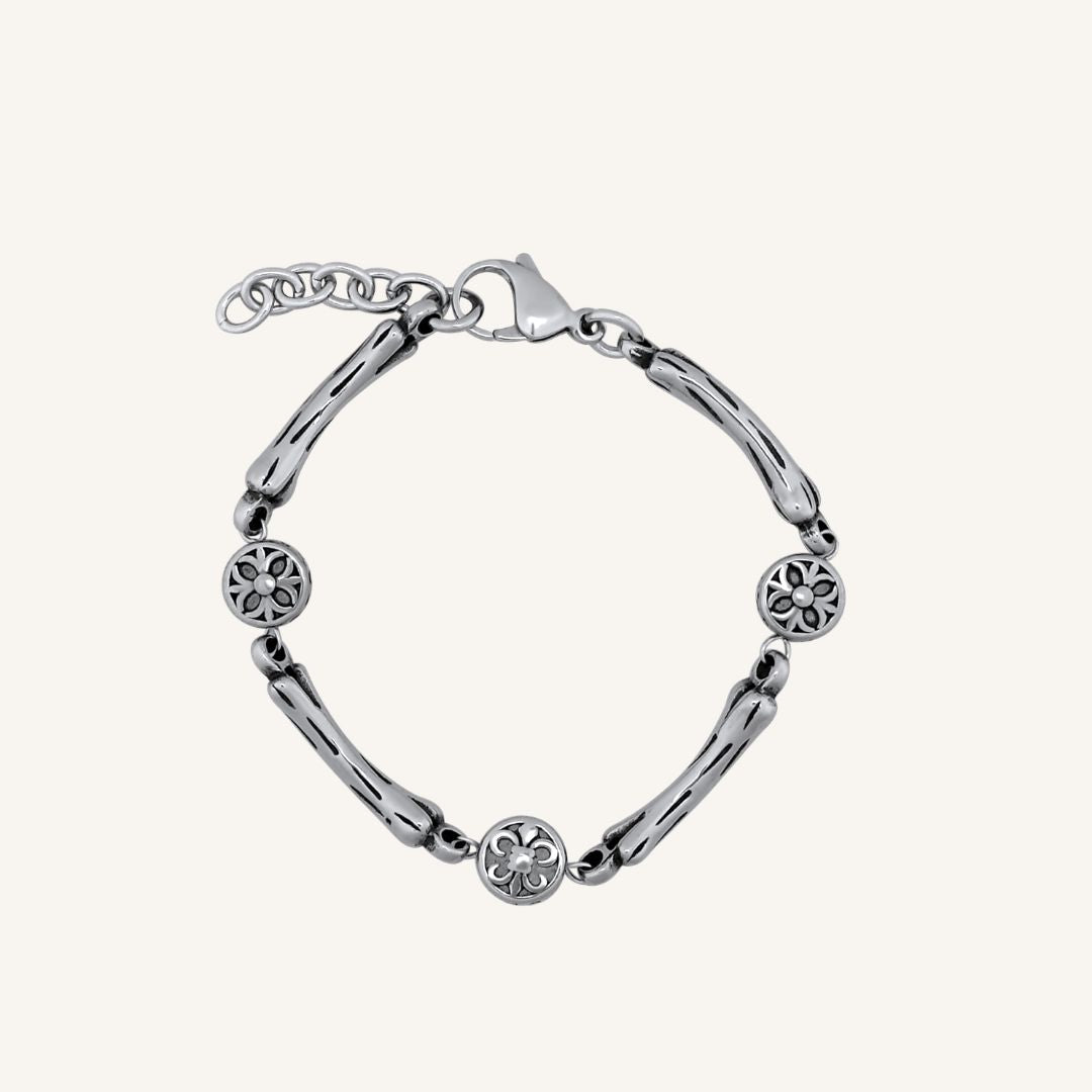 Galdric Bone Chrome Plus Bracelet (Silver)
