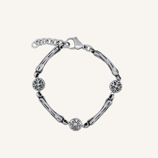 Galdric Bone Chrome Plus Bracelet (Silver)