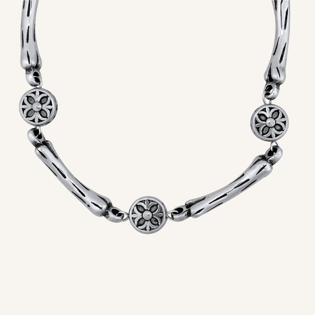 Galdric Bone Chrome Plus Bracelet (Silver)