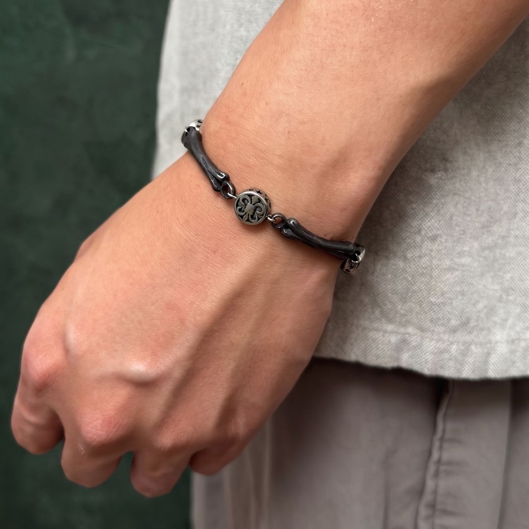 Galdric Bone Chrome Plus Bracelet (Smoke)