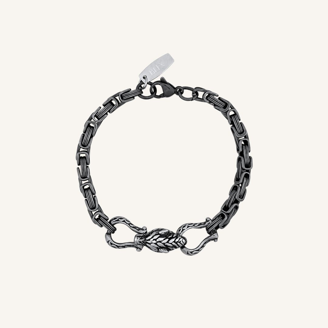 Galin Hero Wolf Chain Bracelet (Smoke)