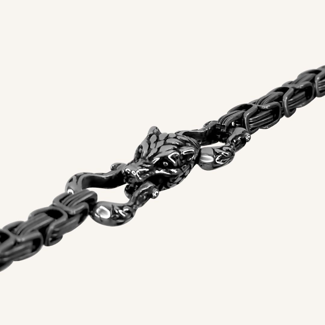 Galin Hero Wolf Chain Bracelet (Smoke)