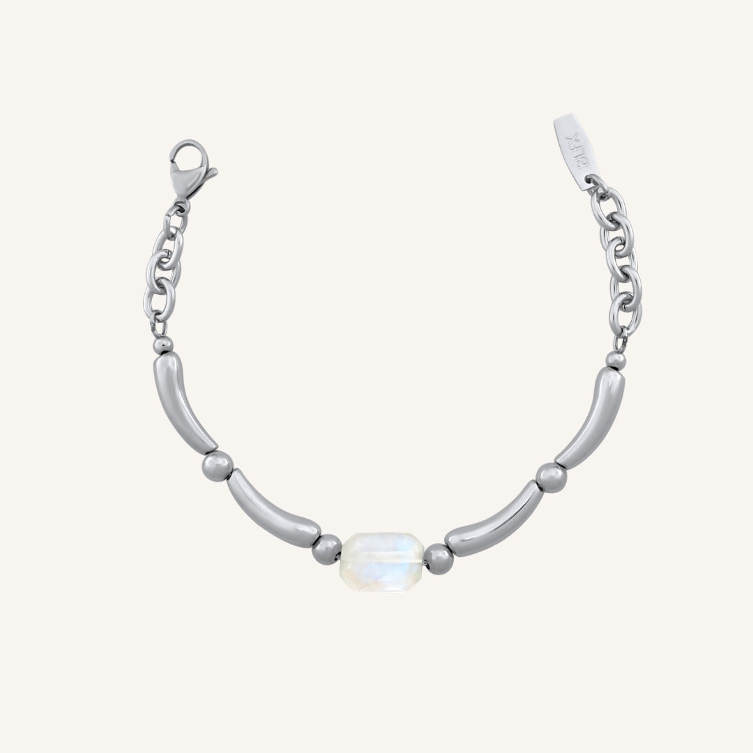 Garo Bead Bracelet (White Moonstone)