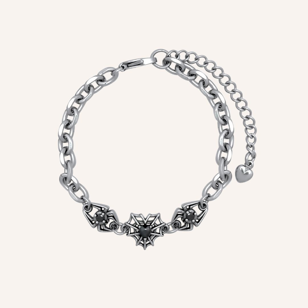 Garrison Spider Love Chain Bracelet - BLFX Creature Club stainless steel spider bracelet