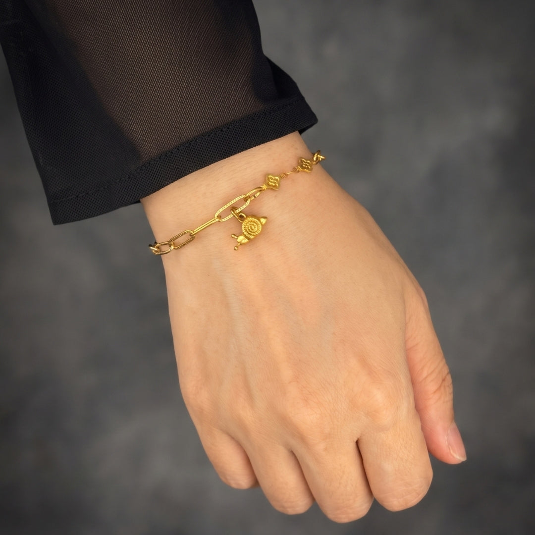 Gary Snail Layered Bracelet (Gold)