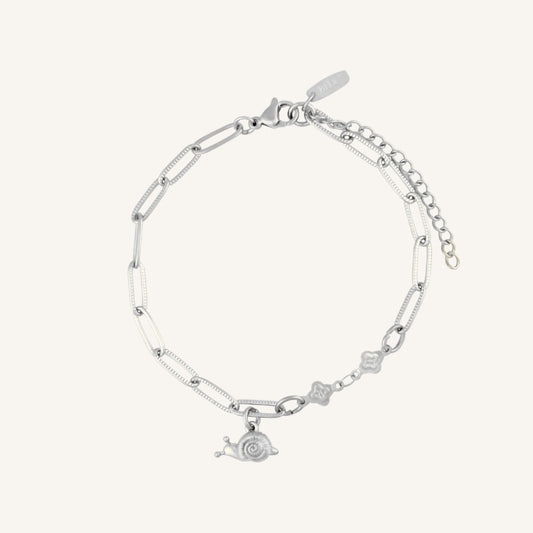 Gary Snail Layered Bracelet (Silver)