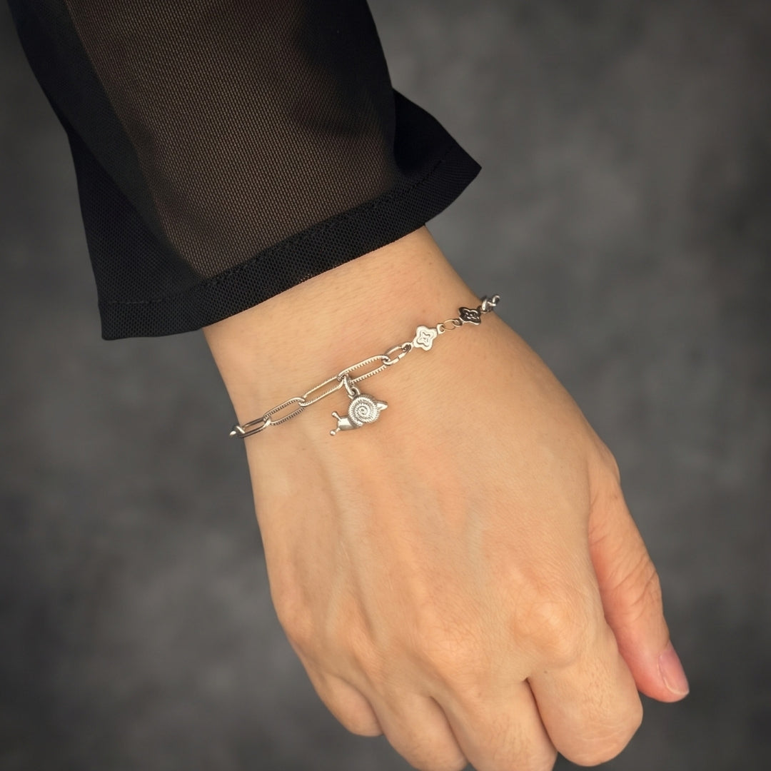 Gary Snail Layered Bracelet (Silver)