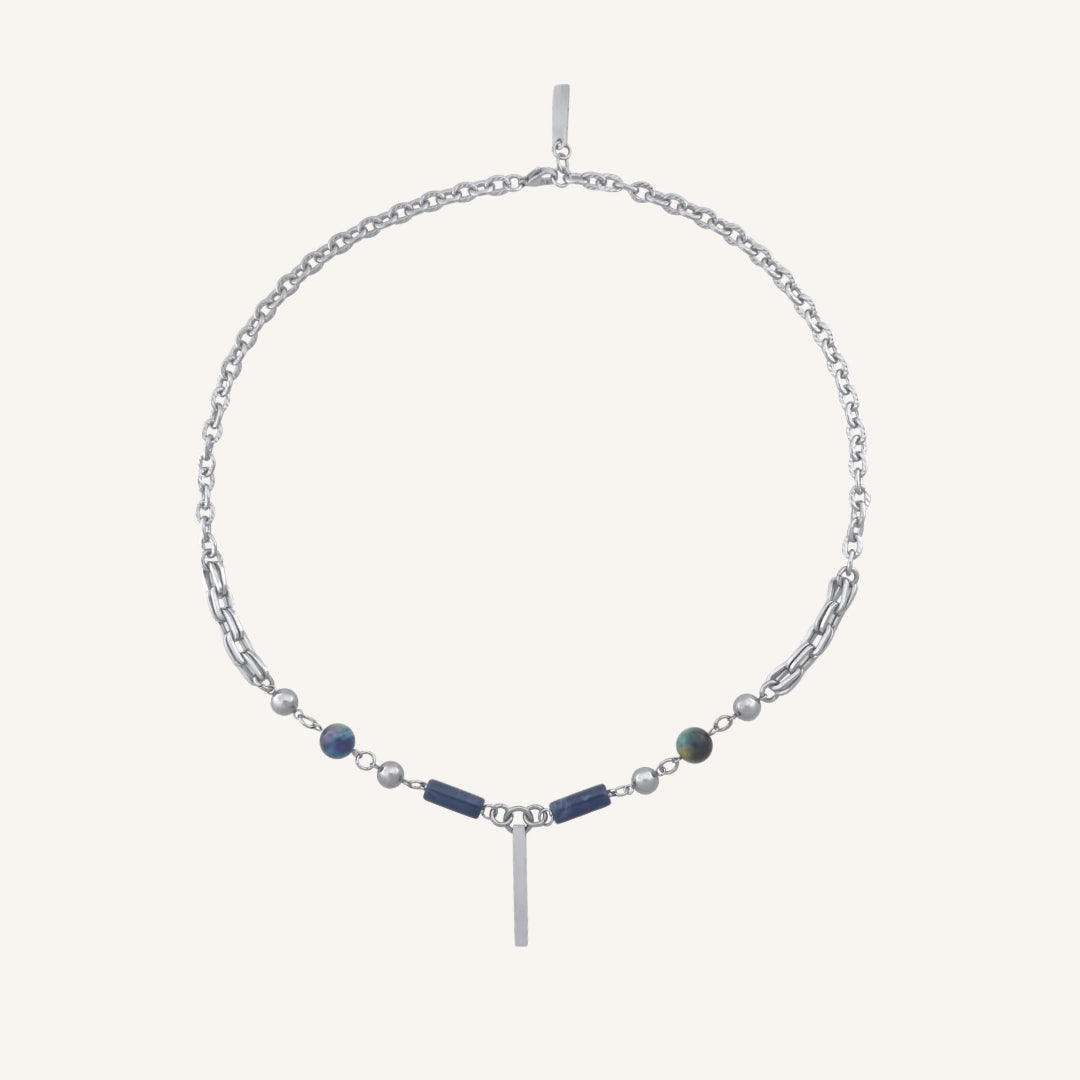 George Galaxy Tiger Eye Bar Necklace