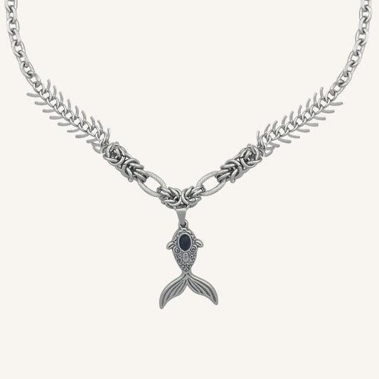 Georgia Chainmail Fish Necklace - BLFX
