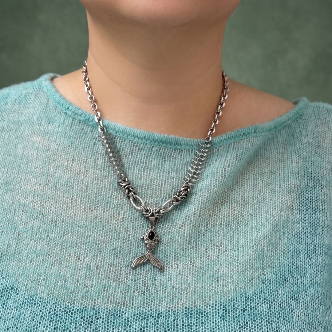 Georgia Chainmail Fish Necklace