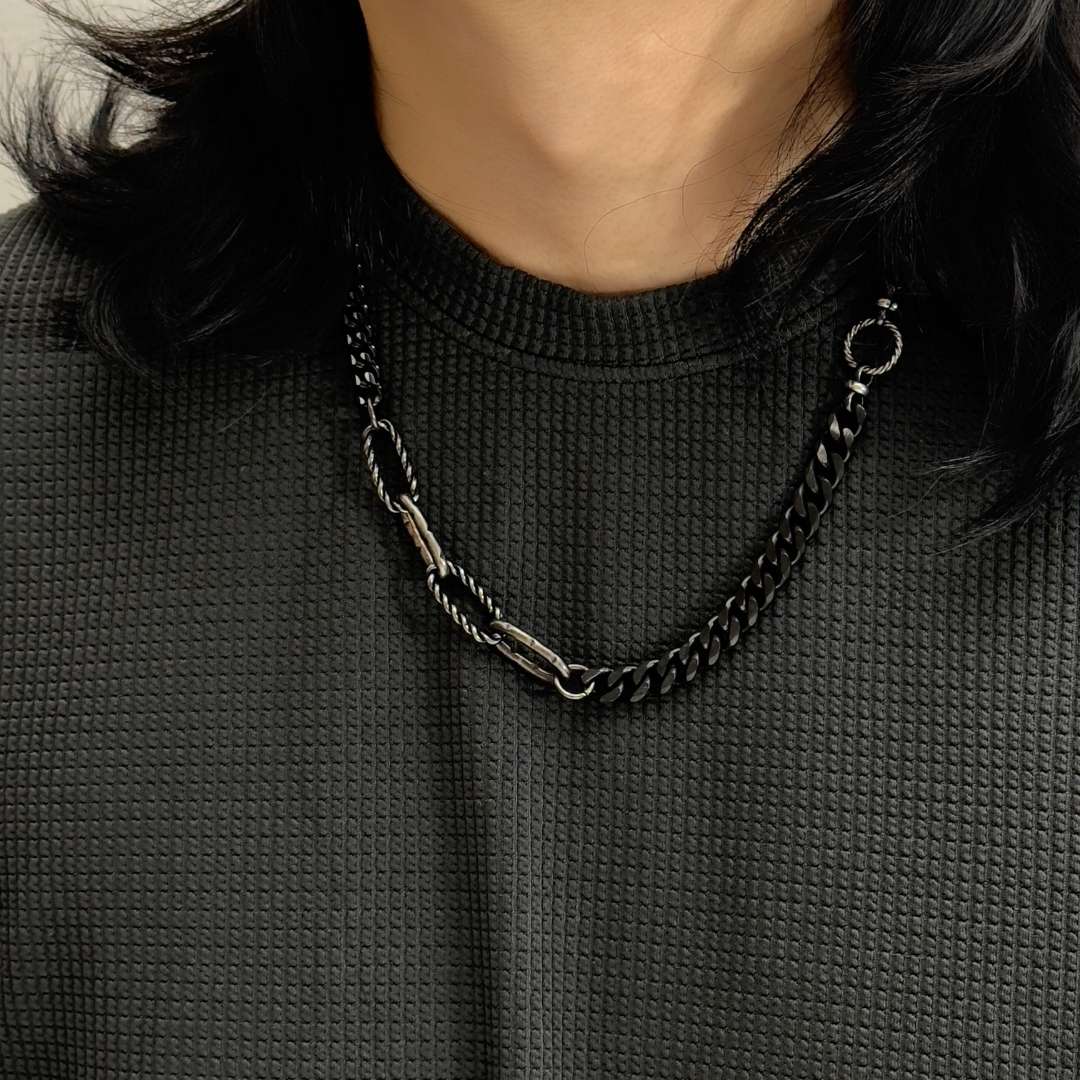 Gerald Hybrid Chain Necklace - Smoke - BLFX