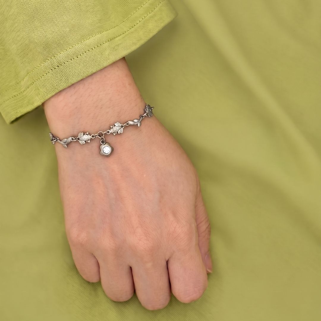Ghoul Frog Tulip Bracelet (Silver)