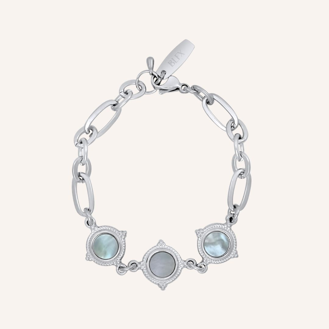Giacomo Shell Chain Bracelet - Silver - BLFX