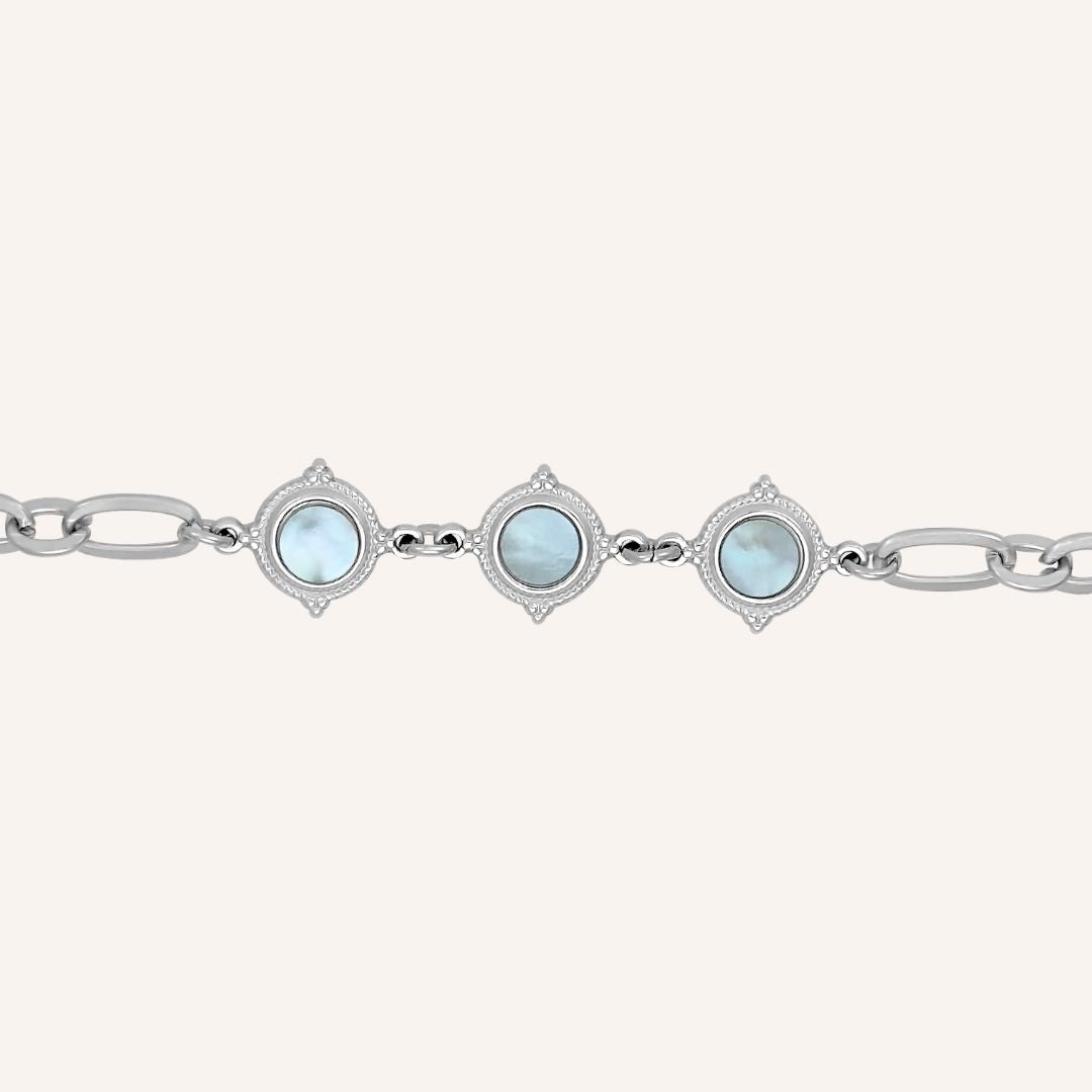 Giacomo Shell Chain Bracelet - Silver - BLFX