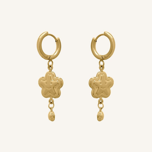 Gian Smiley Star Hoop Earring (Gold) - BLFX