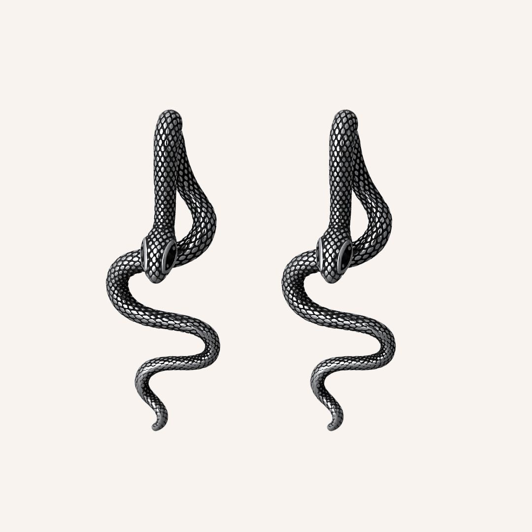 Gideon Front and back Snake Earring - BLFX