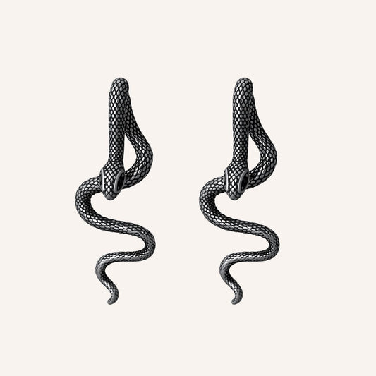 Gideon Front and back Snake Earring