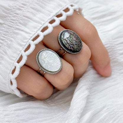 Ginzo White Shell Ring (Jelly Fish) - BLFX