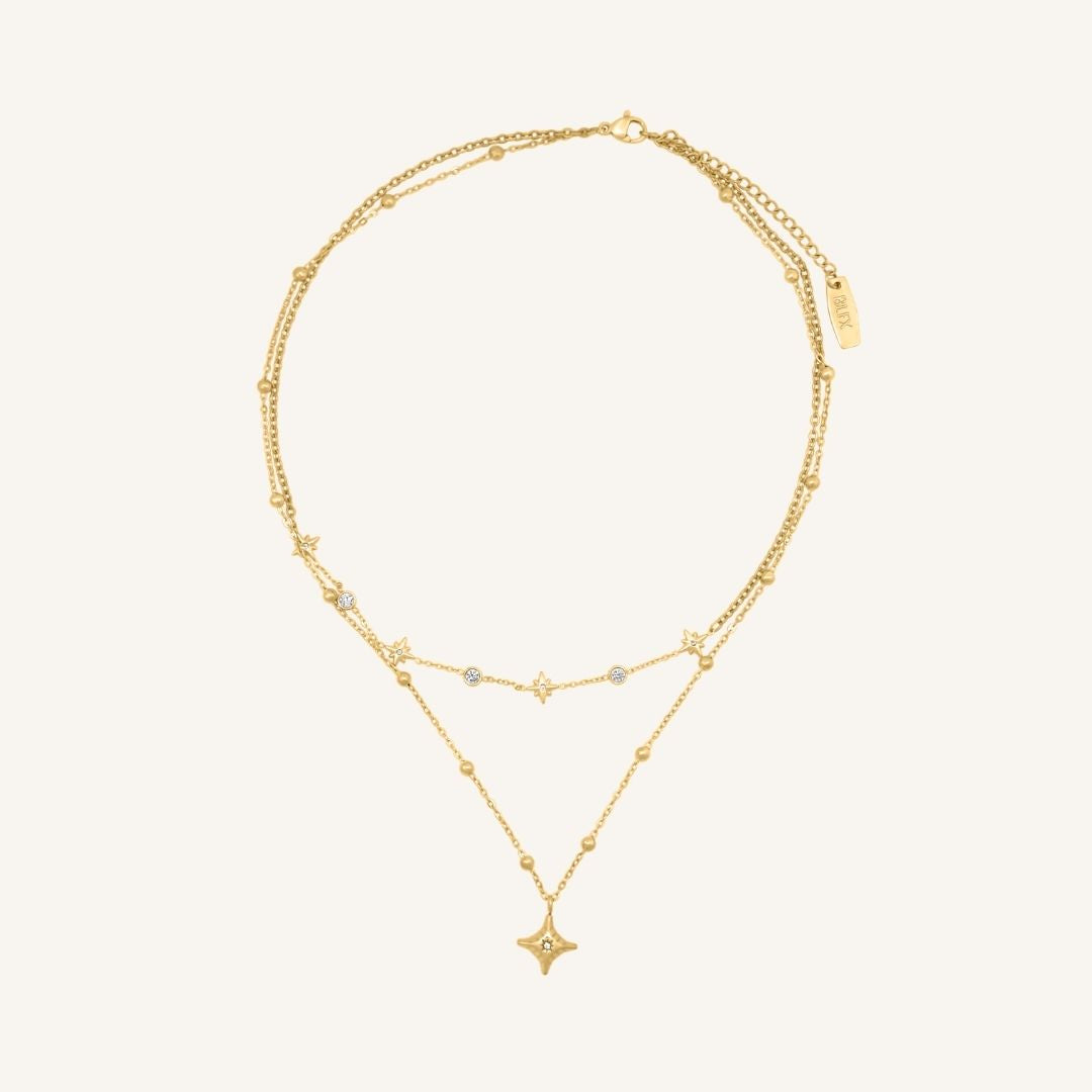 Gish Star Layered Necklace (Gold) - BLFX