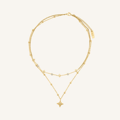 Gish Star Layered Necklace (Gold) - BLFX