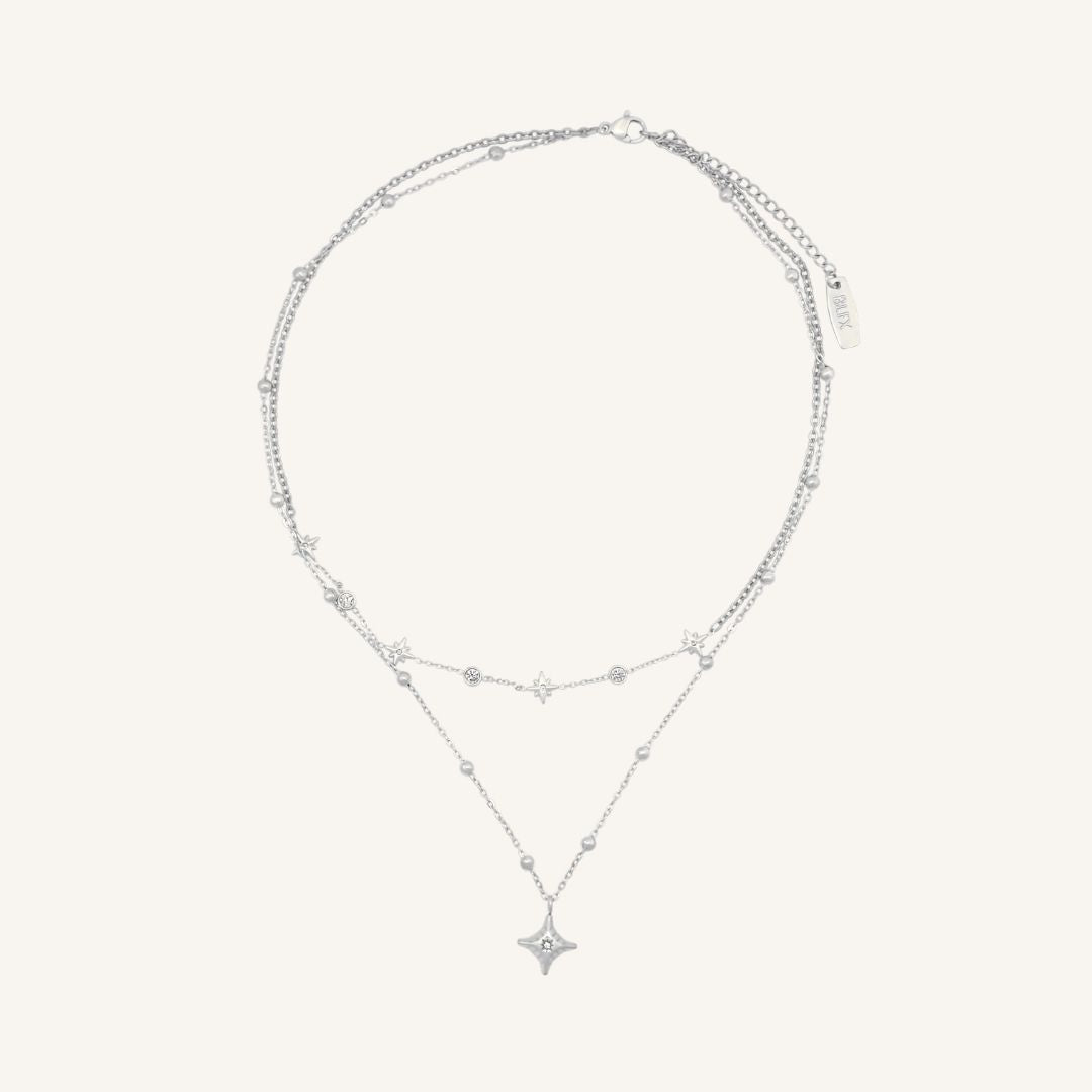 Gish Star Layered Necklace (Silver) - BLFX