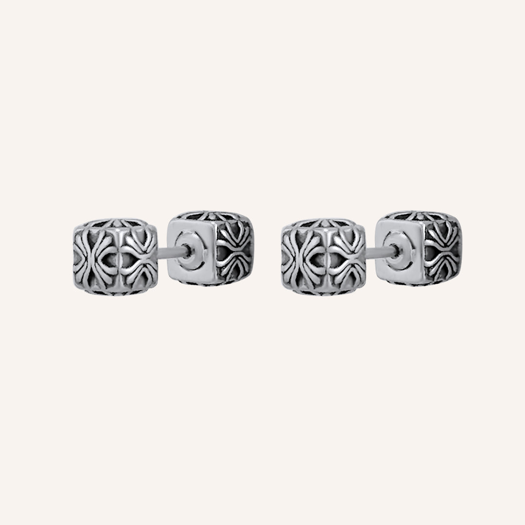 Glade Square Bead Front and Back Earrings