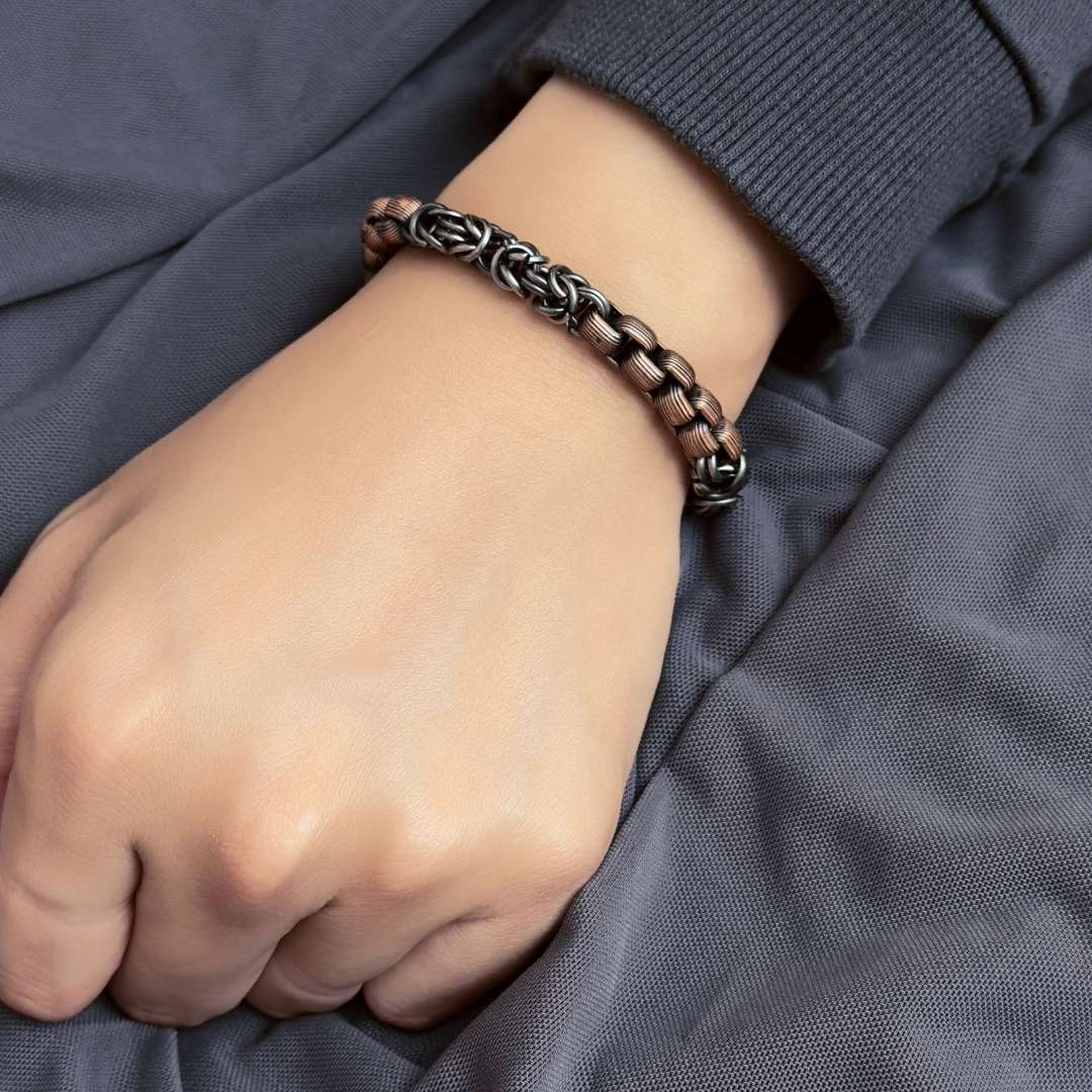 Gordy Hybrid Barista Chainmail Chain Bracelet - Duo Tone - BLFX