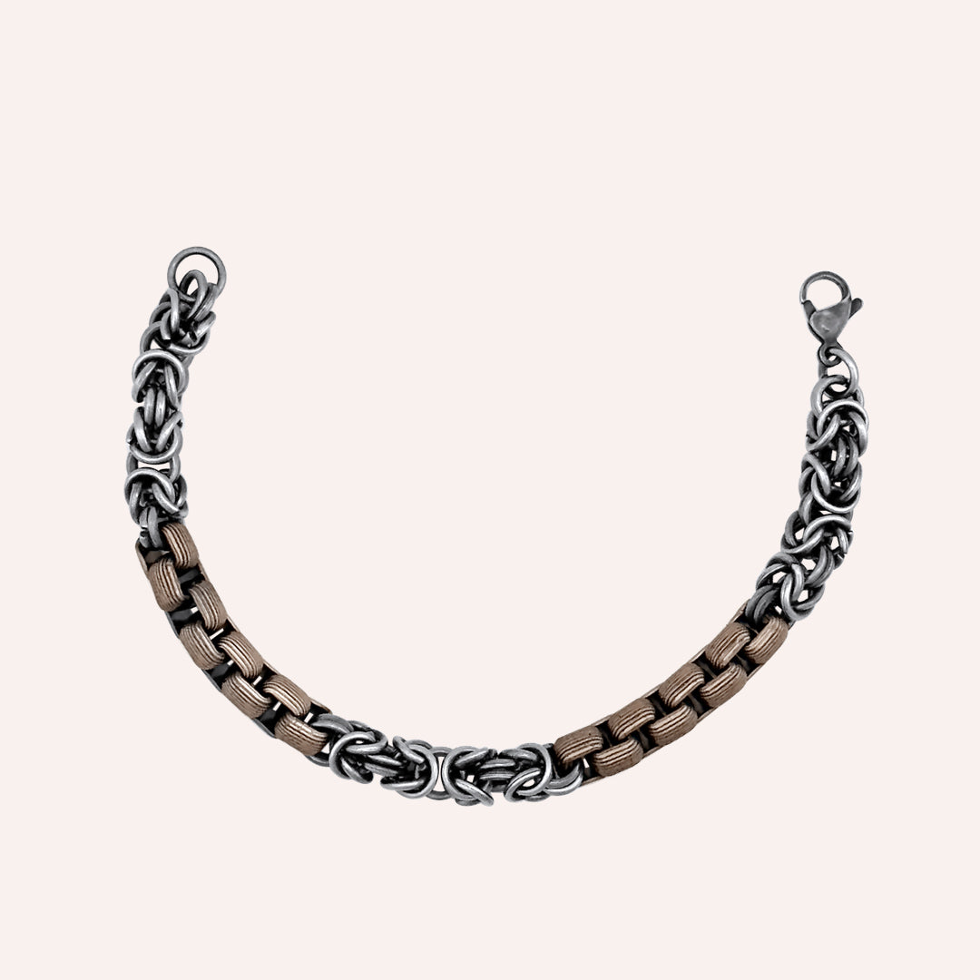 Gordy Hybrid Barista Chainmail Chain Bracelet - coffee