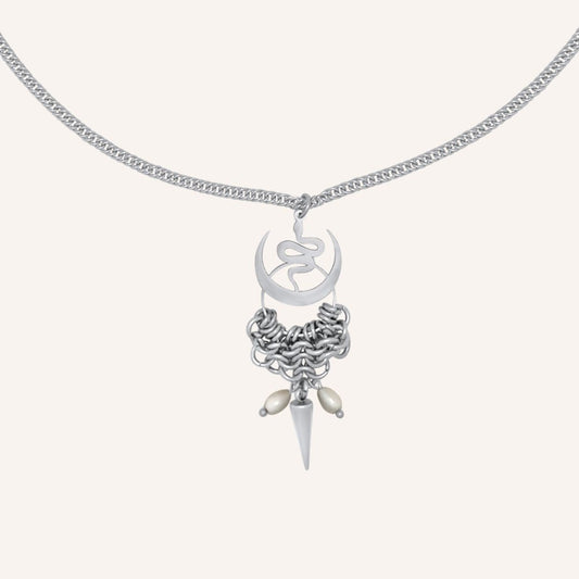 Goro Snake Flat Mesh Chainmail Necklace - BLFX