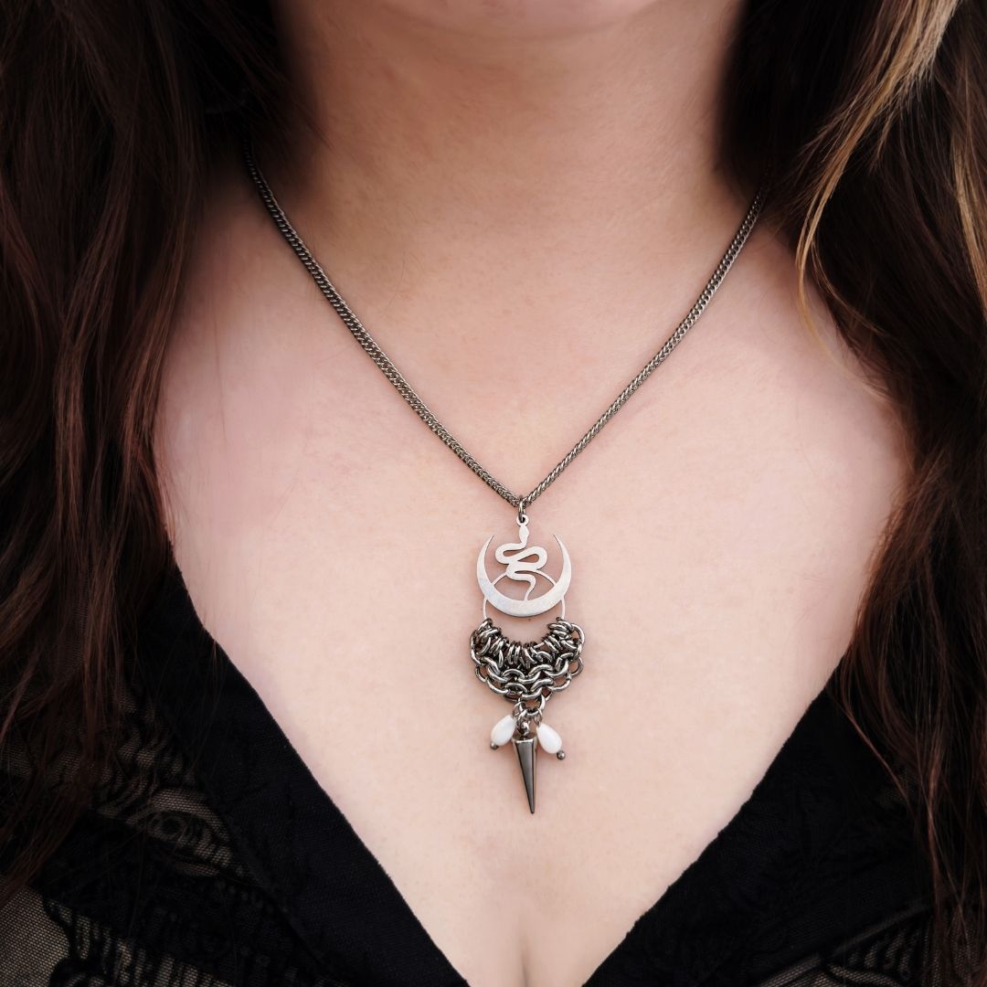 Goro Snake Flat Mesh Chainmail Necklace - BLFX