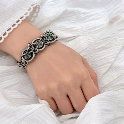 Govan Shell Button Chainmail Bracelet - BLFX