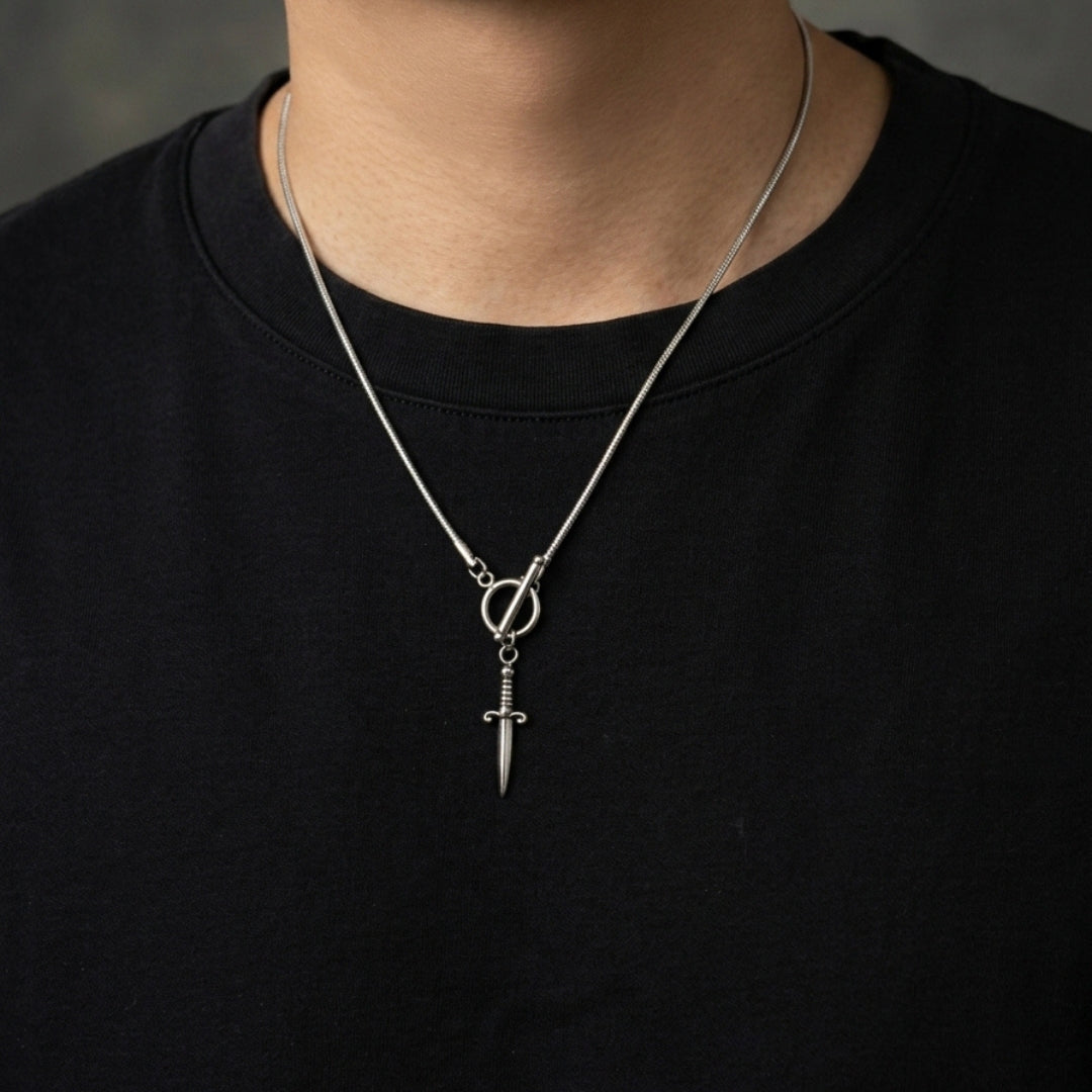 Granite Toggle Sword Necklace