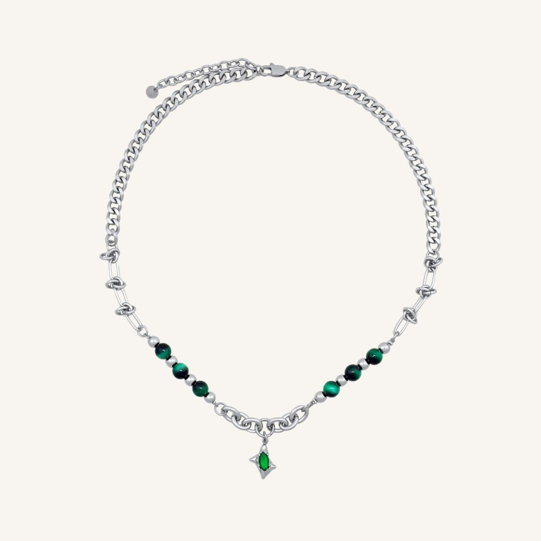 Gunnar Green Star Hybrid Chain Necklace - BLFX
