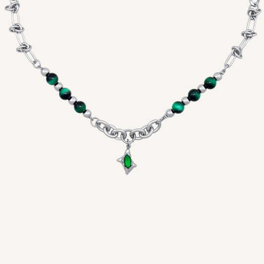 Gunnar Green Star Hybrid Chain Necklace - BLFX